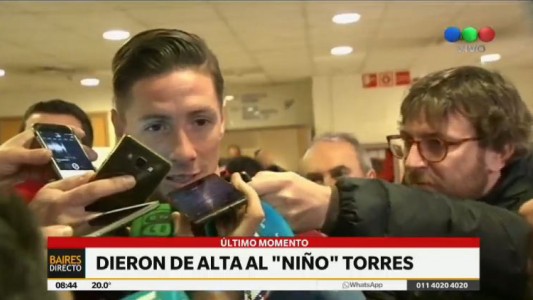 Le dieron el alta al Niño Torres