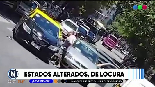 Pelea de tránsito, violencia y un taxista acuchillado en Caballito