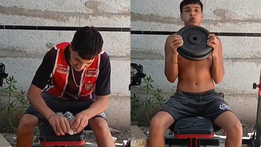 Duki le equipó el gimnasio a un creador de contenido que entrena en su casa