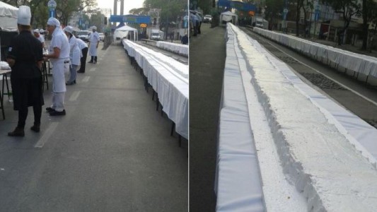 Buscan entrar al récord Guinness con una torta de 750 metros de largo