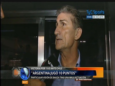 Para Bauza el equipo "jugó 10 puntos"