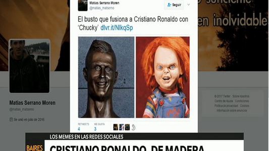 El busto de Cristiano Ronaldo generó profusión de memes