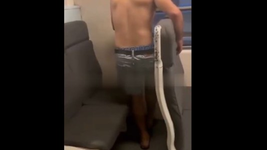 Tren San Martín: dos pasajeros orinaron en la formación y la policía les ordenó que lo limpiaran con su ropa