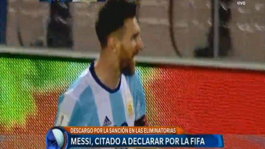 FIFA convocó a Messi para que haga su descargo el 4 de mayo