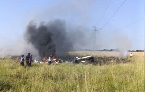 Se estrelló un helicóptero que combate los incendios en Corrientes