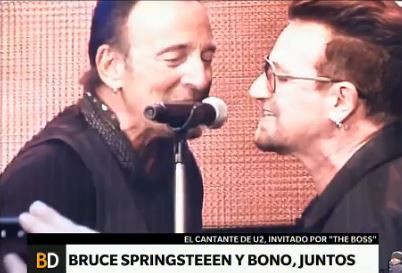 Bruce Springsteen cantó con Bono en Irlanda