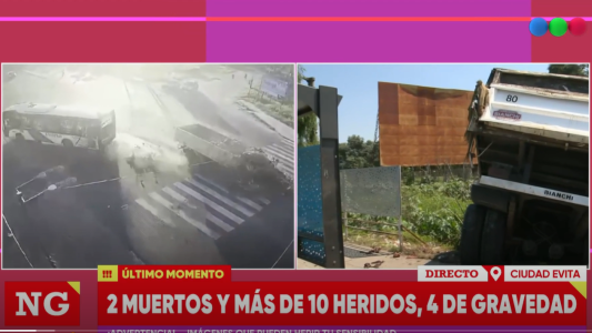 Chocaron un camión y un colectivo en Laferrere: varios heridos y una mujer con el brazo amputado