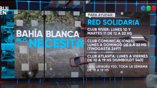 Bahía Blanca nos necesita: dónde llevar donaciones y ayudar como voluntarios