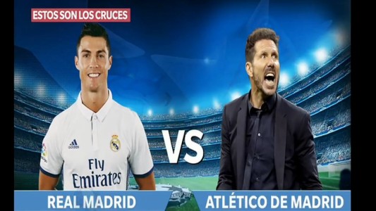 Sortearon las semis de Champions: Real Madrid-Atlético Madrid y Juventus-Mónaco