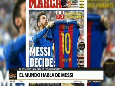 Los diarios de España a los pies de Messi