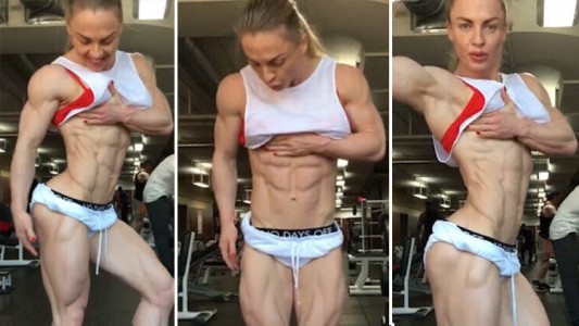 La mujer fisicoculturista sin grasa en el cuerpo que generó polémica en las redes sociales