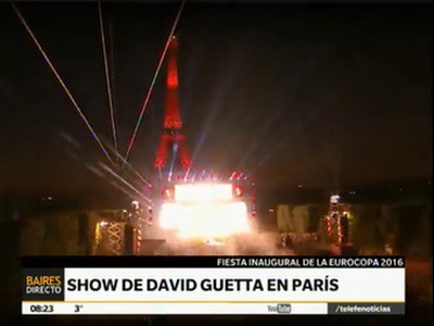David Guetta abrió la Eurocopa con un show espectacular en París