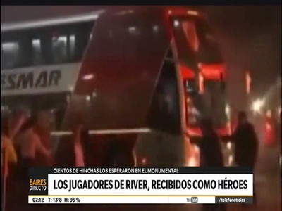 La llegada del plantel al Monumental y la recepción de los hinchas