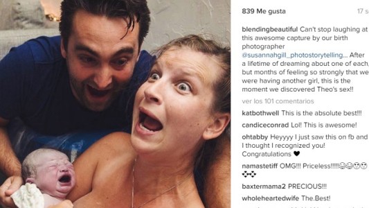 Foto viral: la cara de la madre al enterarse el sexo de su hijo recién nacido