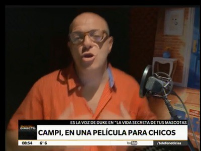 Campi, en una película para chicos