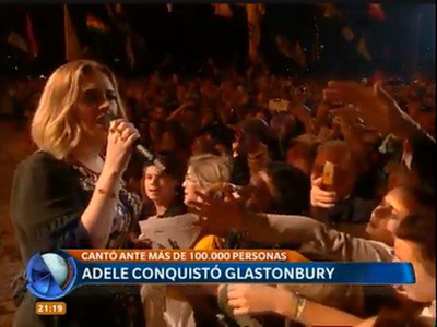 Adele en el tradicional festival de Glastonbury