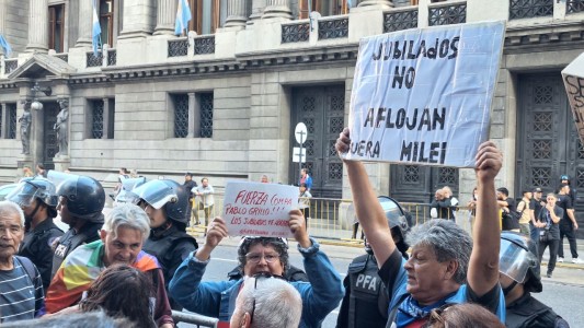 Tensión en el Congreso en una nueva marcha de los jubilados