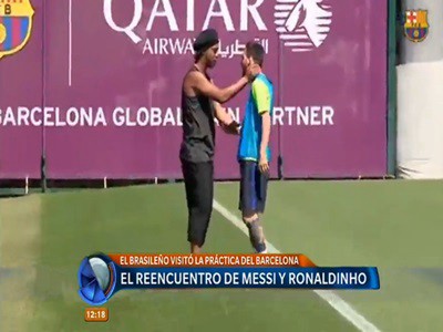 El reencuentro entre Messi y Ronaldinho