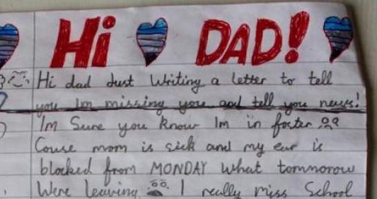 Hallaron una carta atada a un globo de un nene a su padre muerto que "está en el cielo"