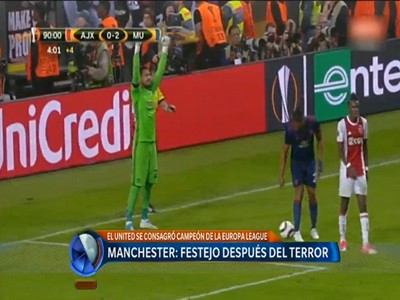 El festejo del Manchester United, después del terror