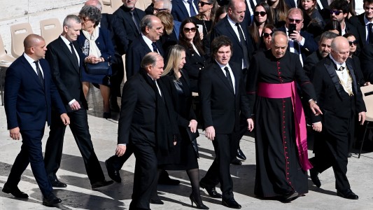Javier Milei asistió al funeral del papa Francisco en el Vaticano