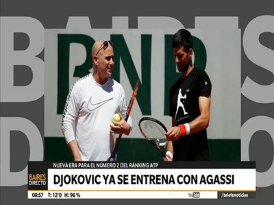 Djokovic ya se entrena con Agassi