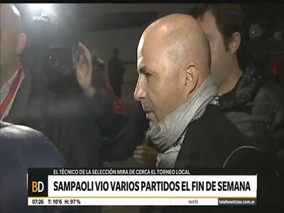 Sampaoli vio tres partidos en el fin de semana para seguir a sus jugadores