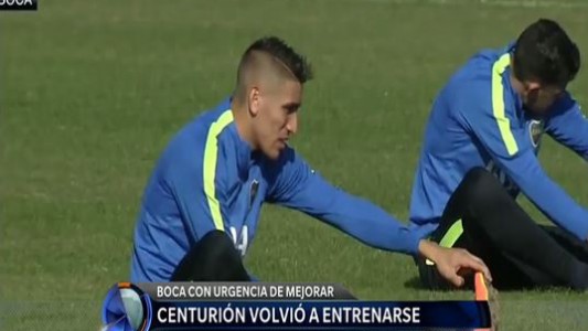 Centurión volvió a entrenar luego de su lesión