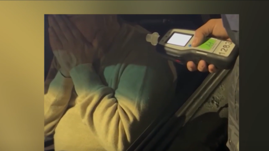 Video: funcionario borracho intentó evadir un control de alcoholemia