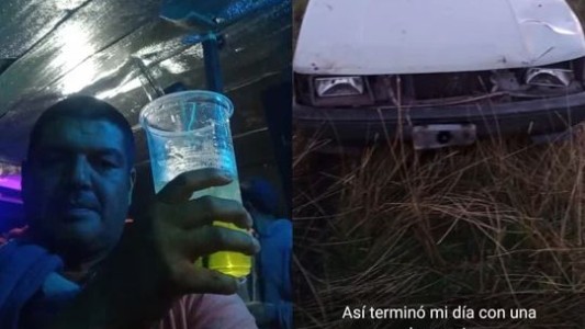 "Así terminó mi día...": publicó fotos bebiendo y de su auto tras atropellar y matar a un ciclista en Ruta 2