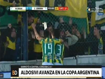 Con un gol en tiempo de descuento Aldosivi ganó a Central Córdoba