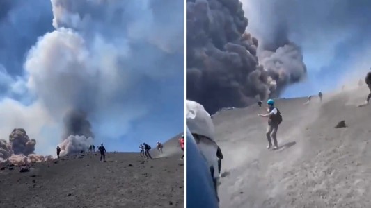 Video: turistas huyen de la erupción del volcán Etna