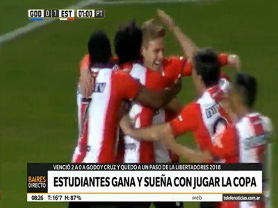 Estudiantes ganó y ya está cerca de jugar la Libertadores