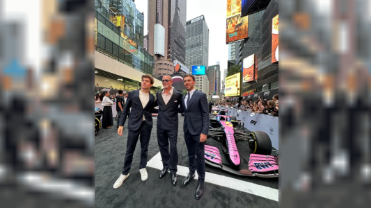 Franco Colapinto posó junto a Brad Pitt en el estreno de "F1: La película"