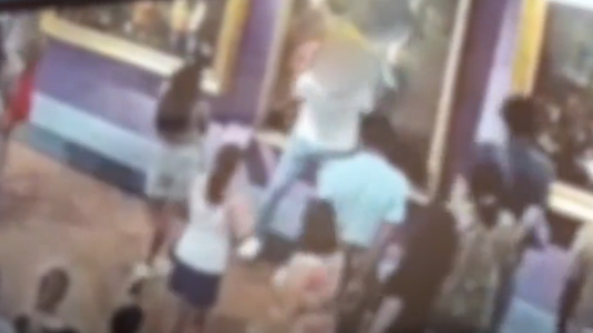 Video: al intentar sacarse una foto, un turista dañó un cuadro de 1690