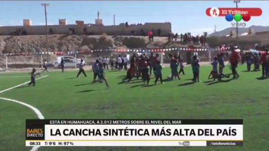 La cancha de césped sintético más alta del país