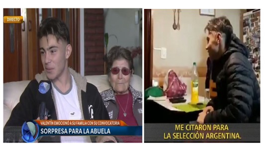 Video: grabó la alegría de su abuela al anunciarle que lo convocaron a la Selección