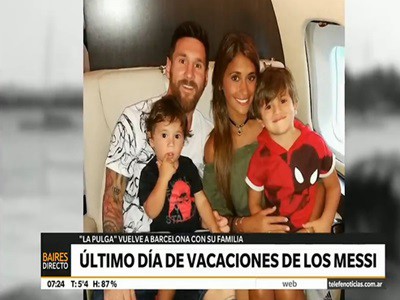 Último día de vacaciones de los Messi