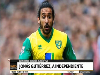 Jonás Gutiérrez ya arregló con Independiente