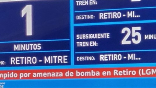 Evacuaron la estación Retiro del FFCC Mitre por amenaza de bomba