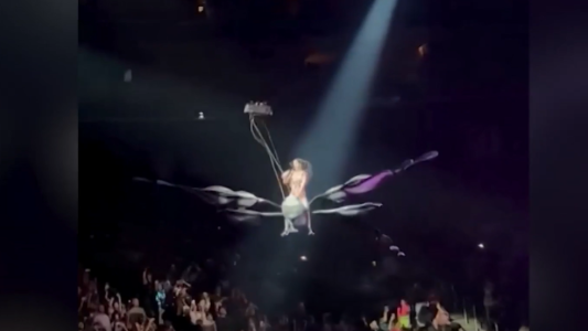 Susto en el recital de Katy Perry