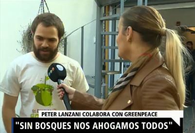 Peter Lanzani se une a la campaña de Greenpeace por los bosques nativos