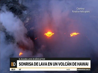 La sonrisa del volcán Kilauea de Hawaii