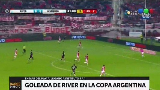 River goleó y se metió en octavos de final
