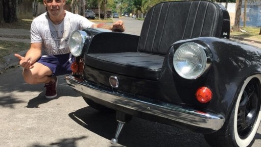 Es carpintero naval y crea sillones con piezas recicladas de autos