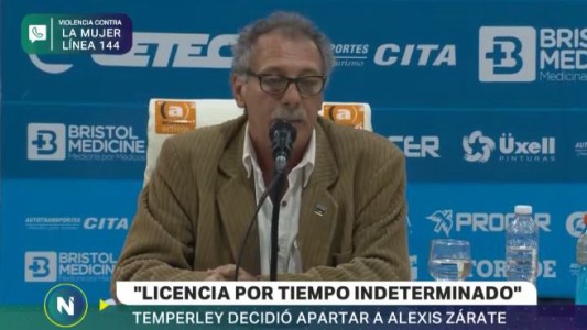 Temperley decidió apartar a Alexis Zárate