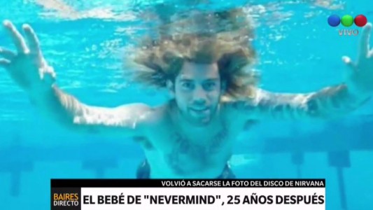 A 25 años, el "bebé" de la tapa de "Nevermind" de Nirvana recreó la imagen