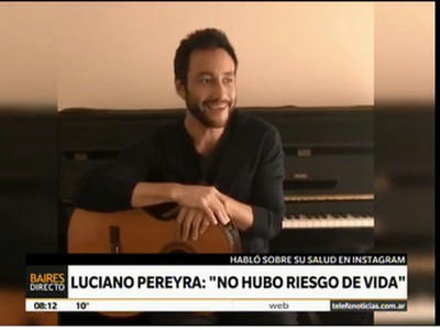 Luciano Pereira sobre su operación de urgencia: "no hubo riesgo de vida"