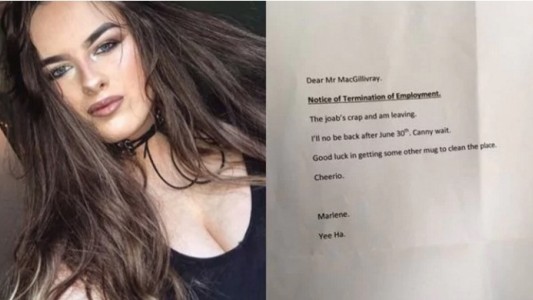 La cruda y tajante carta de renuncia de una mujer cansada de su jefe