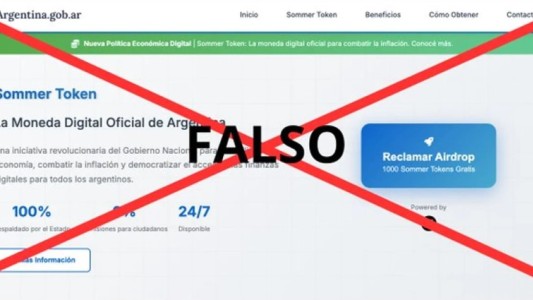 El Gobierno aclaró que es falso el sitio web del Hospital Sommer que promocionaba una criptomoneda